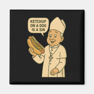 Aimant Ketchup Sur Un Chien Est Un Chien Chaud De Chicago