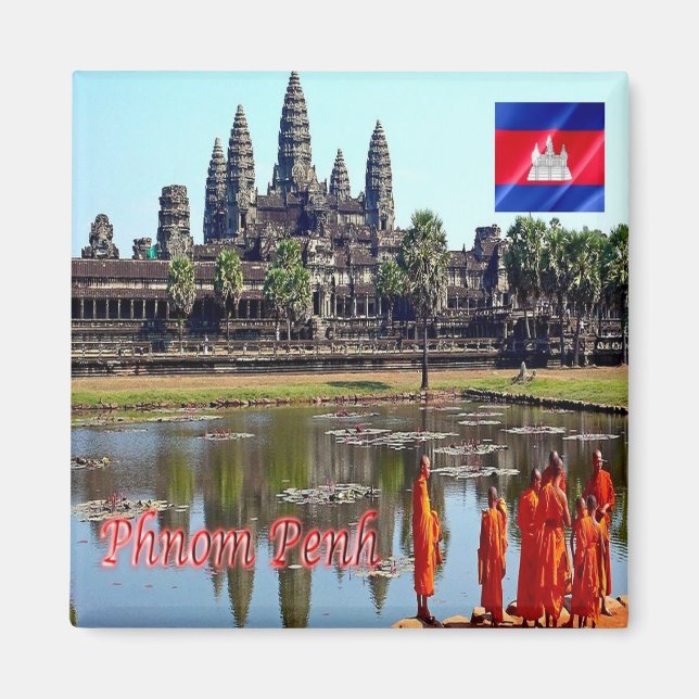 Aimant KH - Cambodge - Siem Reap - Vue d'Angkor Vat (Devant)