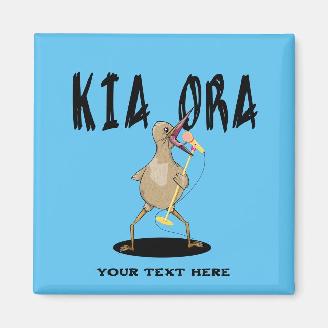 Aimant Kia ora Kiwi Salutation Maori (Devant)