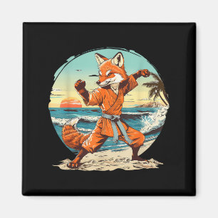 Aimant Kickboxing Fox Taekwondo Karaté Mma Drôle d'Art Ma