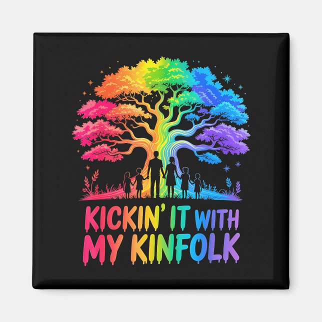 Aimant Kickin' It With My Kinfolk Funny Family Reunion  (Devant)