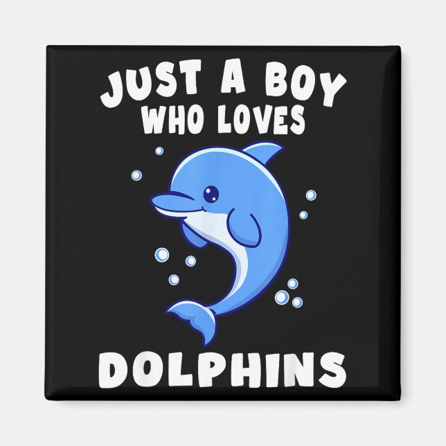 Aimant Kids Dolphin Just A Boy Who Loves Dolphins Gift  (Devant)