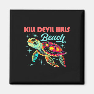 Aimant Kill Devil Hills Beach Nc Artistic Sea Turtle Retr