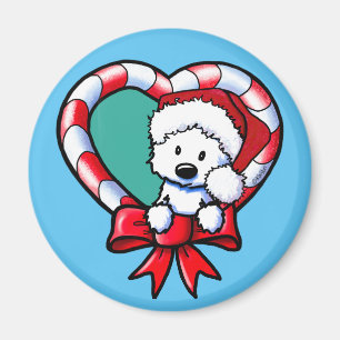 Aimant KiniArt Westie Christmas Love