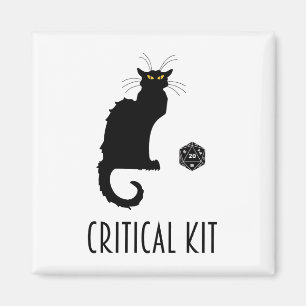 Aimant Kit critique Funny Cat D20 RPG Tabletop Jeu