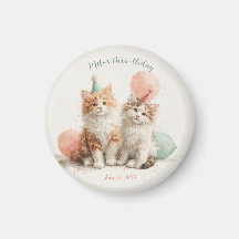 Kitty Anniversaire Chat Mignon Kitten Patteau Aqua