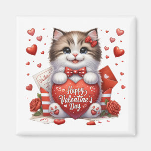 Aimant Kitty pour la Saint-Valentin  