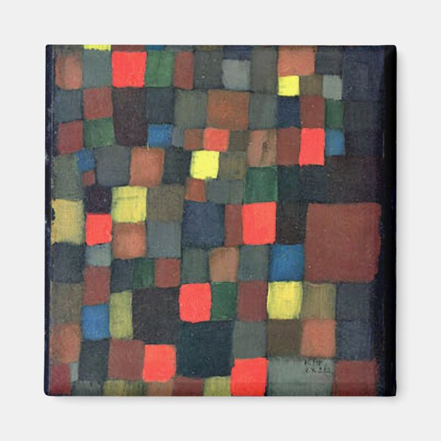 Aimant Klee - Harmonie Abstraite des couleurs (Devant)