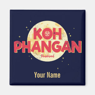 Aimant Koh Phangan avec la lune vintage île Thaïlande
