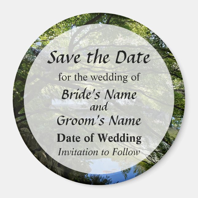 Aimant Koi Pond dans le Jardin chinois Sauvez la date (Devant)