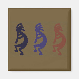 Aimant Kokopelli Groupe de personnages de jeu de flûtes