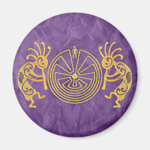 Aimant KOKOPELLI / L'HOMME DANS LE MAZE or + vos idées