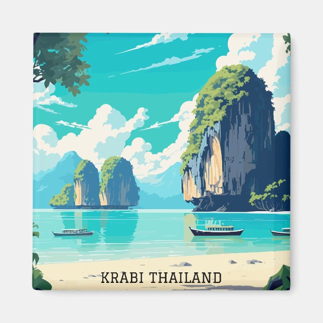 Aimant Krabi Thaïlande Beach Paradise Travel (Devant)