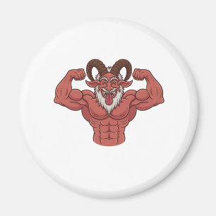 Aimant Krampus Noël Flexion des Muscles Fitness Méchant