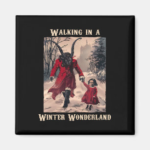 Aimant Krampus Winter Wonderland Design de Noël gothique