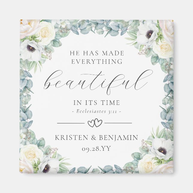 Aimant Kristen Christian Wedding Favore Bible Verse (Devant)