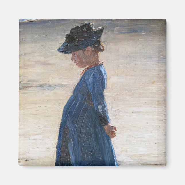 Aimant Kroyer - Petite fille debout sur Skagen Beach (Devant)