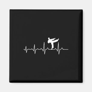 Aimant Kung Fu Karaté Rythme Cardiaque Ceinture Noire Art