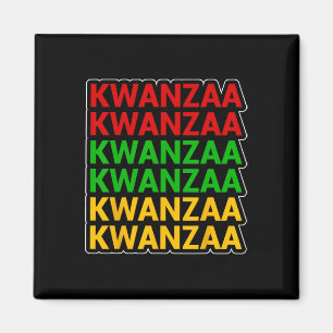 Aimant Kwanzaa Patrimoine africain-américain empilé