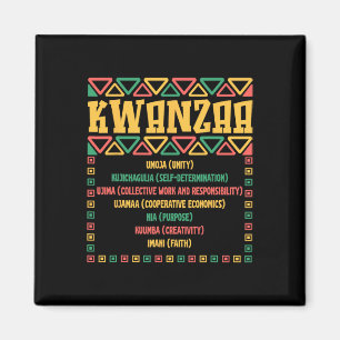 Aimant Kwanzaa Sept Principes Umoja Faith Graphisme