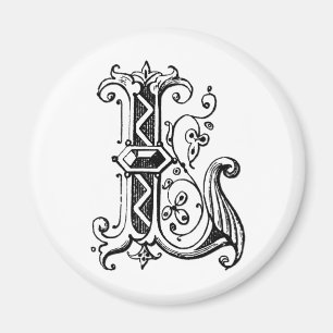 Aimant L lettre décorative