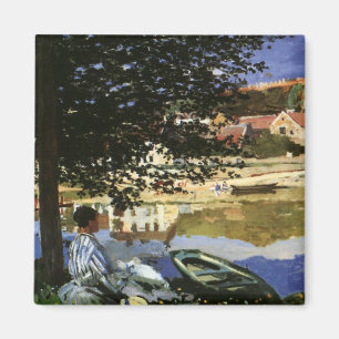 Aimant La Banque de la Seine, Bennecourt de Claude Monet