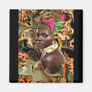 Aimant La beauté d'une fleur africaine de jungle