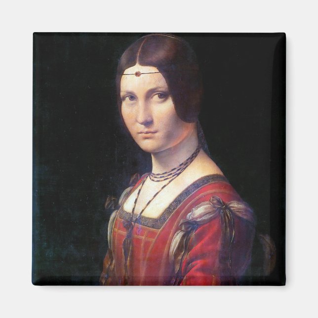 Aimant La Belle Ferronnière, Léonard de Vinci (Devant)