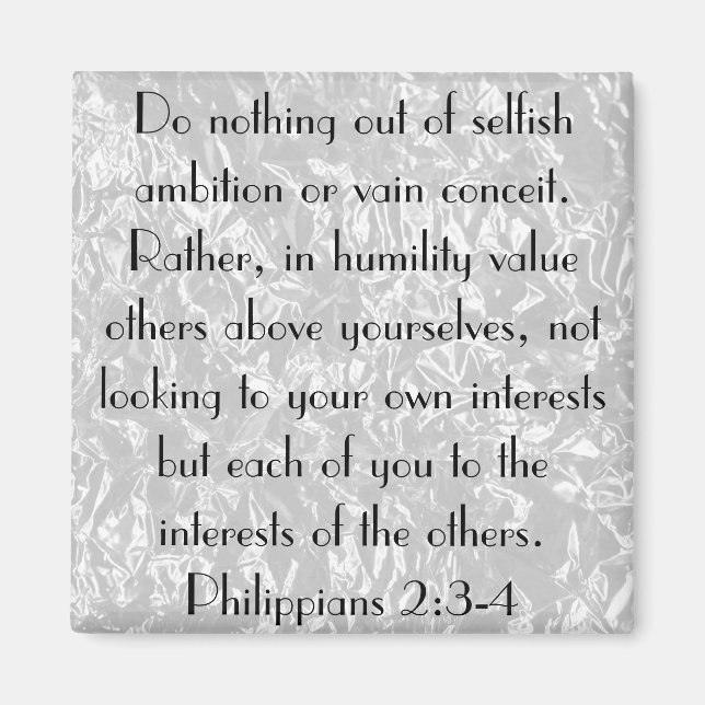 Aimant La Bible Contre encouragement Philippiens 2:3-4 (Devant)