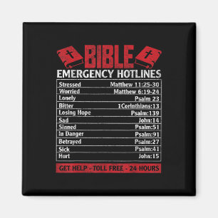 Aimant La Bible numéros d'urgence Funny Dieu chrétien Jés