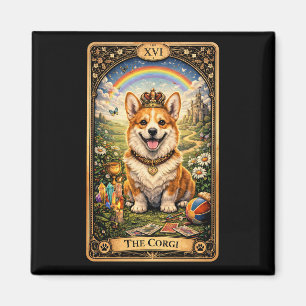 Aimant La carte de tarot Corgi