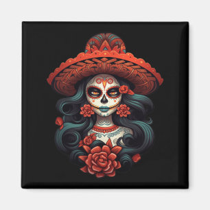 Aimant La Catrina Crâne de Sucre Jour de l'Agence Gouvern