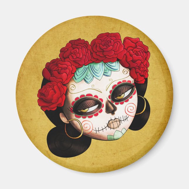 Aimant La Catrina - Dia de Los Muertos Girl (Devant)