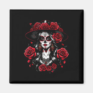 Aimant La Catrina Femmes Dia De Los Muertos Latina Cinco