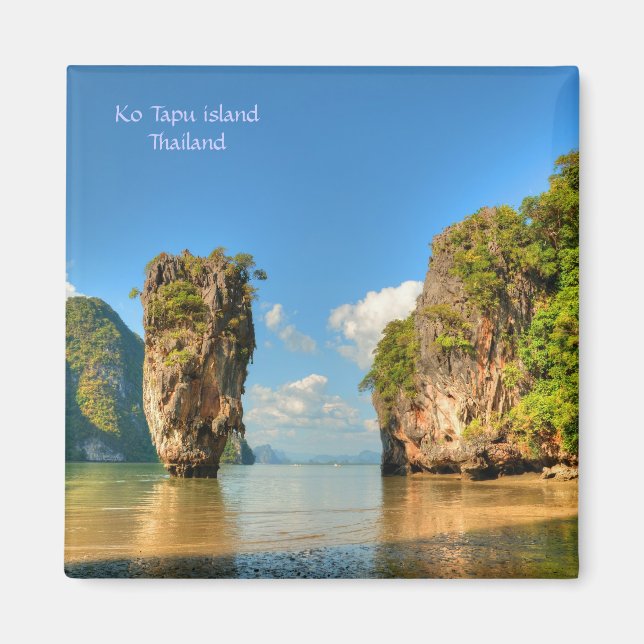 Aimant La célèbre île de Ko Tapu en Thaïlande (Devant)