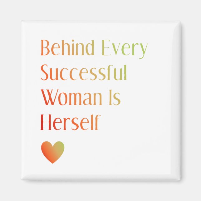 Aimant La Citation Motivationnelle Derrière La Femme Est  (Devant)