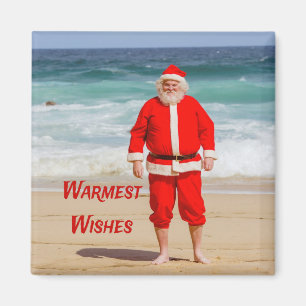 Aimant La clause Santa sur la plage Le Humour le plus cha