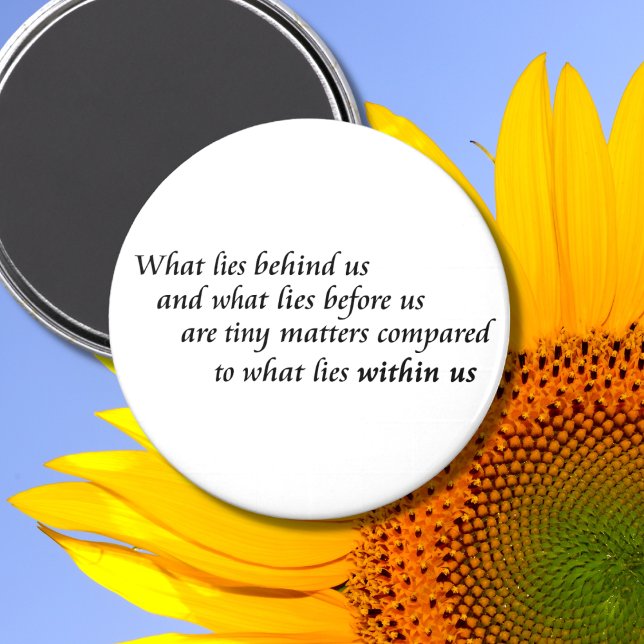 Aimant La confiance inspirante cite l'attitude de bonheur (A trendy, simple motivational quote with black and white typography design. Cute minimalist elegant.)