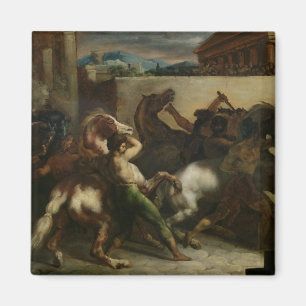 Aimant La course de cheval sauvage à Rome, c.1817
