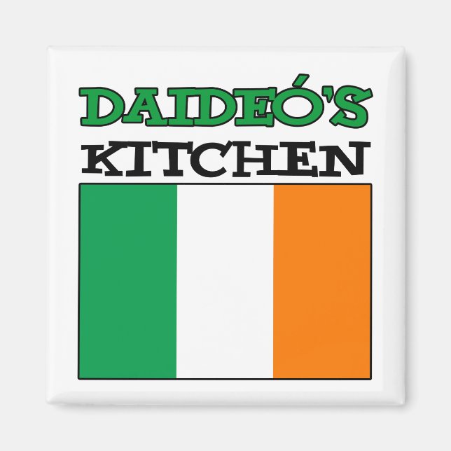 Aimant La cuisine de Daideo avec le drapeau de l'Irlande (Devant)