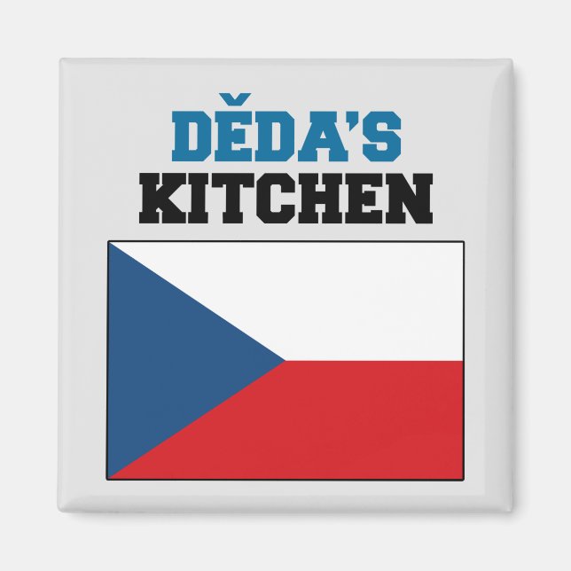 Aimant La cuisine de Deda avec le drapeau de la Républiqu (Devant)