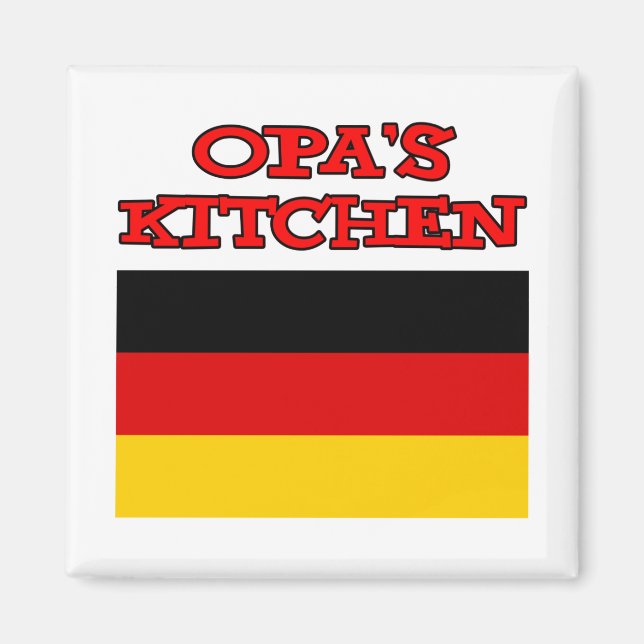 Aimant La cuisine d'Opa Drapeau allemand (Devant)