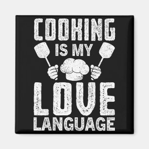 Aimant La cuisine est mon langage de l'amour Citation drô