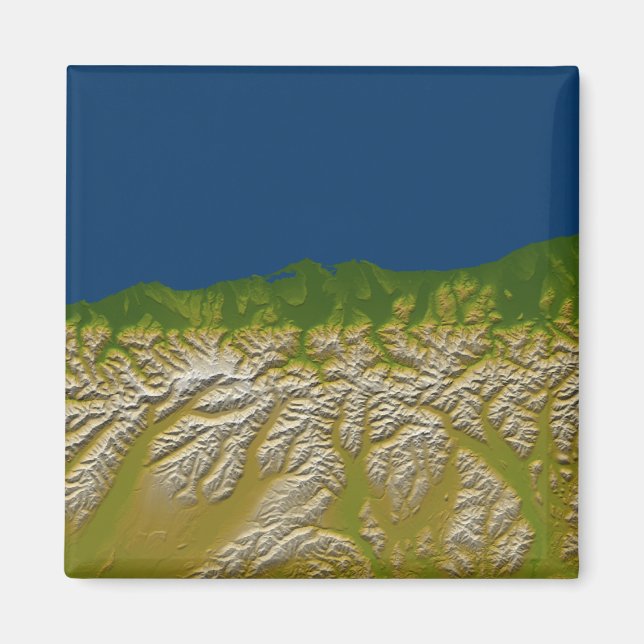 Aimant La faille alpine le long de la côte ouest (Devant)