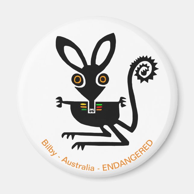 Aimant La faune australienne - BILBY - Marsupial - Nature (Devant)