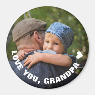 Aimant La fête des pères Je t'aime Grand-père Photo