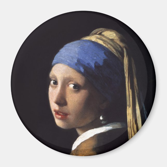 Aimant La fille avec une perle oreille par Johannes Verme (Devant)
