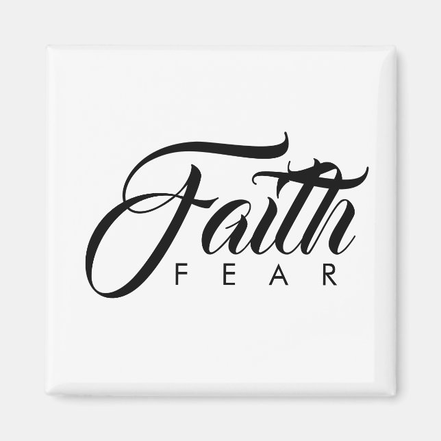Aimant La foi au-dessus de la peur blanche (Devant)