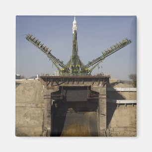 Aimant La fusée de Soyuz est érigée en le place 3