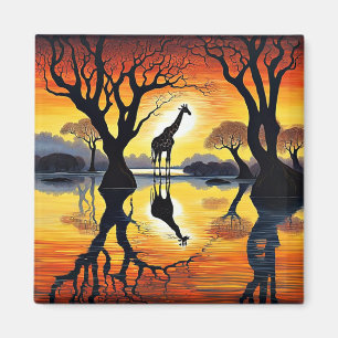 Aimant La Giraffe Silhouettée